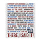 Fan Favorites Quote Blanket