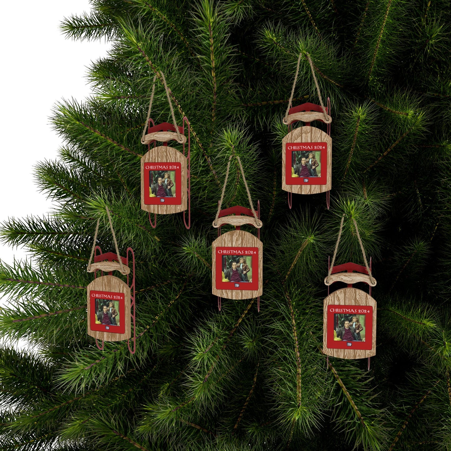 Robert & Amy Sled Ornament