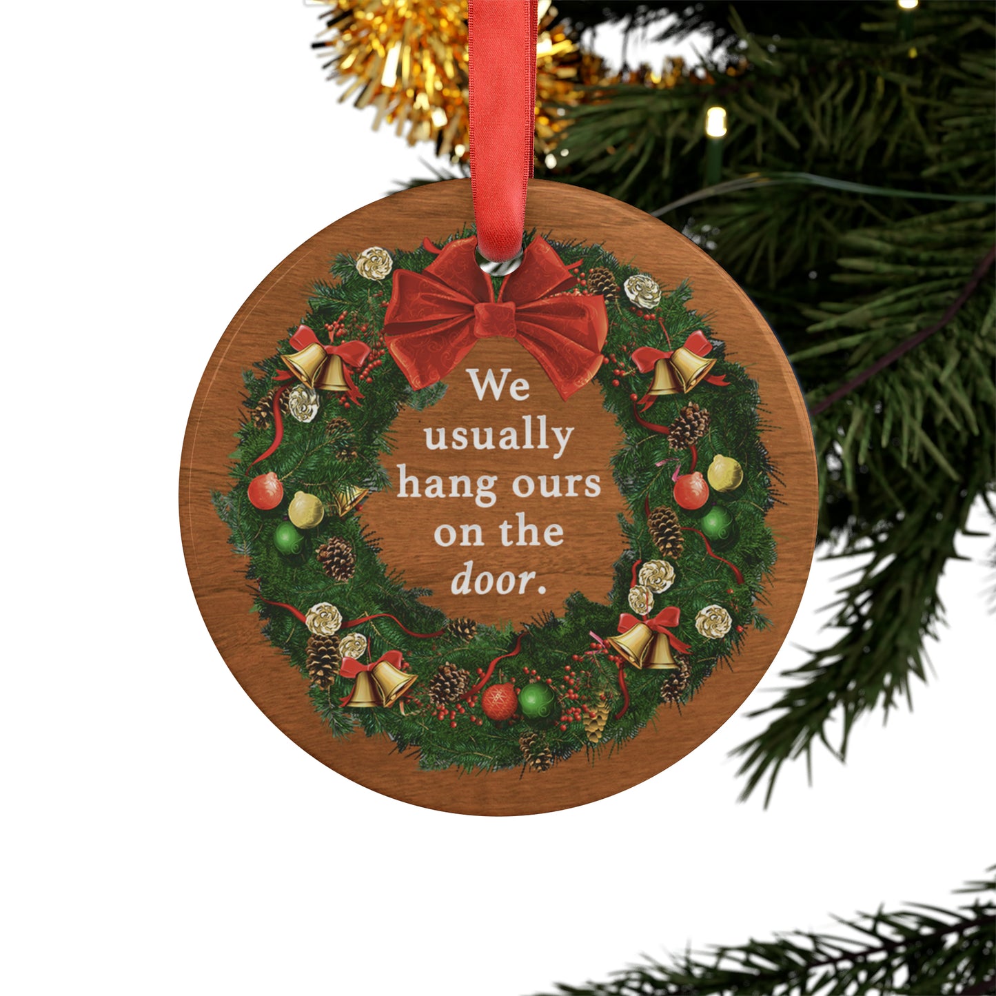 ELR Classic Quote Christmas Ornament (white writing)